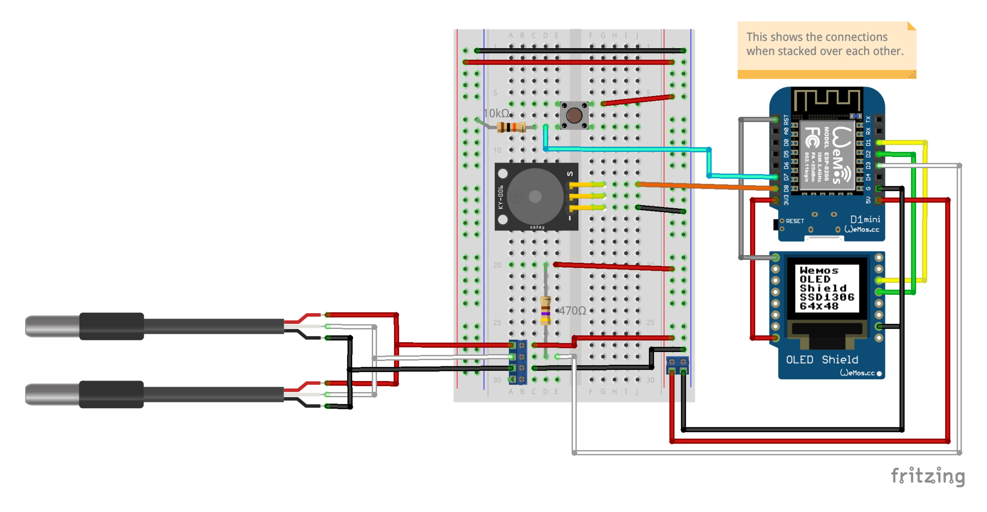 Electronic circuite of the temparature sensor device.